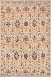 handmade Transitional Kafkaz Beige Blue Hand Knotted RECTANGLE 100% WOOL area rug 9 x 11